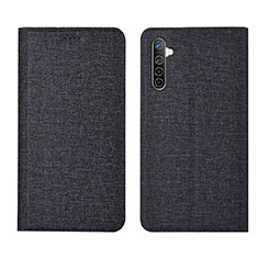 Cloth Case Stands Flip Cover for Oppo K5 Black