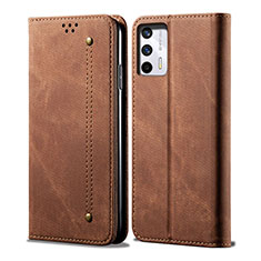 Cloth Case Stands Flip Cover for Realme GT 5G Brown