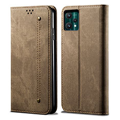 Cloth Case Stands Flip Cover for Realme Q5 5G Khaki