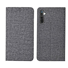 Cloth Case Stands Flip Cover for Realme X2 Gray