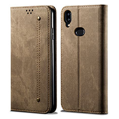 Cloth Case Stands Flip Cover for Samsung Galaxy A10s Khaki