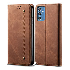 Cloth Case Stands Flip Cover for Samsung Galaxy A13 5G Brown