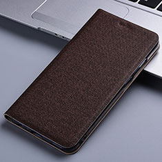 Cloth Case Stands Flip Cover for Samsung Galaxy A81 Brown