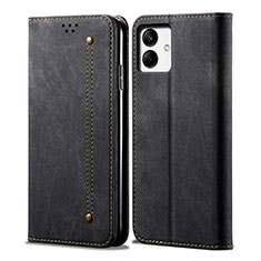 Cloth Case Stands Flip Cover for Samsung Galaxy F14 5G Black