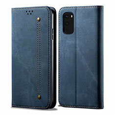 Cloth Case Stands Flip Cover for Samsung Galaxy S20 FE 4G Blue