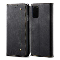 Cloth Case Stands Flip Cover for Samsung Galaxy S20 Plus Black