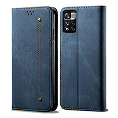 Cloth Case Stands Flip Cover for Xiaomi Mi 11i 5G (2022) Blue