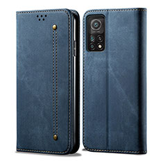 Cloth Case Stands Flip Cover for Xiaomi Mi 11T 5G Blue