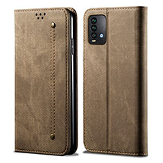 Cloth Case Stands Flip Cover for Xiaomi Redmi 9 Power Khaki