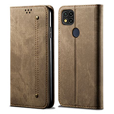 Cloth Case Stands Flip Cover for Xiaomi Redmi 9C Khaki