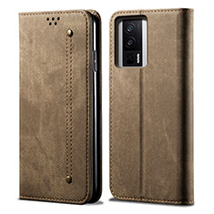 Cloth Case Stands Flip Cover for Xiaomi Redmi K60 Pro 5G Khaki