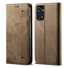 Cloth Case Stands Flip Cover for Xiaomi Redmi Note 12 Pro 4G Khaki