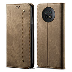 Cloth Case Stands Flip Cover for Xiaomi Redmi Note 9T 5G Khaki