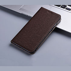 Cloth Case Stands Flip Cover H01 for Apple iPhone 15 Pro Brown