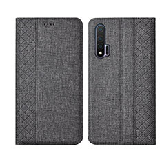 Cloth Case Stands Flip Cover H01 for Huawei Nova 6 Gray