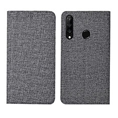 Cloth Case Stands Flip Cover H01 for Huawei P30 Lite Gray