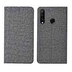 Cloth Case Stands Flip Cover H01 for Huawei P30 Lite New Edition Gray