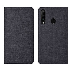 Cloth Case Stands Flip Cover H01 for Huawei P30 Lite XL Black