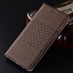Cloth Case Stands Flip Cover H01 for Oppo R17 Pro Brown