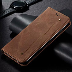 Cloth Case Stands Flip Cover H01 for Samsung Galaxy S20 Ultra 5G Brown