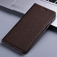 Cloth Case Stands Flip Cover H12P for Motorola Moto G73 5G Brown