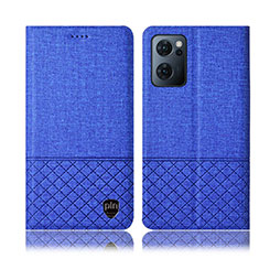 Cloth Case Stands Flip Cover H12P for OnePlus Nord CE 2 5G Blue