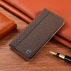 Cloth Case Stands Flip Cover H12P for Oppo K10 4G Brown