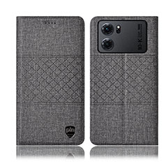 Cloth Case Stands Flip Cover H12P for Oppo K10 5G Gray