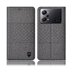 Cloth Case Stands Flip Cover H12P for Oppo K10 Pro 5G Gray