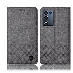 Cloth Case Stands Flip Cover H12P for Realme 9 SE 5G Gray