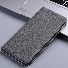 Cloth Case Stands Flip Cover H12P for Samsung Galaxy F02S SM-E025F Gray