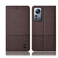 Cloth Case Stands Flip Cover H12P for Xiaomi Mi 12 Lite 5G Brown