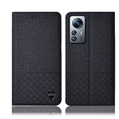 Cloth Case Stands Flip Cover H12P for Xiaomi Mi 12S 5G Black