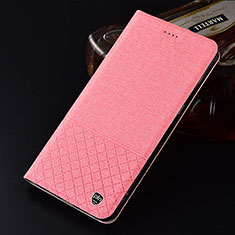 Cloth Case Stands Flip Cover H12P for Xiaomi Redmi 9C Pink