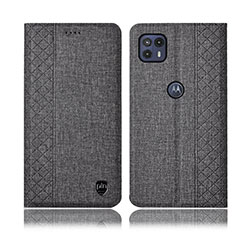 Cloth Case Stands Flip Cover H13P for Motorola Moto G50 5G Gray