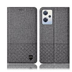 Cloth Case Stands Flip Cover H13P for OnePlus Nord CE 2 Lite 5G Gray