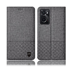 Cloth Case Stands Flip Cover H13P for Oppo A36 Gray