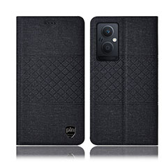 Cloth Case Stands Flip Cover H13P for Oppo Reno7 Lite 5G Black