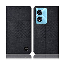 Cloth Case Stands Flip Cover H13P for Oppo Reno8 T 5G Black