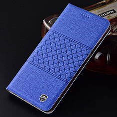 Cloth Case Stands Flip Cover H13P for Samsung Galaxy S21 Ultra 5G Blue