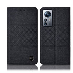 Cloth Case Stands Flip Cover H13P for Xiaomi Mi 12X 5G Black