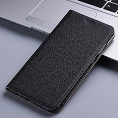 Cloth Case Stands Flip Cover H13P for Xiaomi Redmi 9A Black