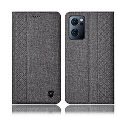 Cloth Case Stands Flip Cover H14P for OnePlus Nord CE 2 5G Gray