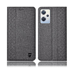 Cloth Case Stands Flip Cover H14P for OnePlus Nord CE 2 Lite 5G Gray