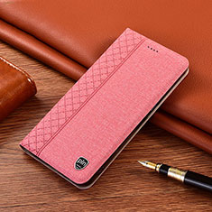 Cloth Case Stands Flip Cover H14P for Realme C20A Pink