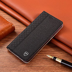 Cloth Case Stands Flip Cover H14P for Vivo X70 Pro 5G Black