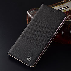 Cloth Case Stands Flip Cover H21P for Vivo Y35 5G Black