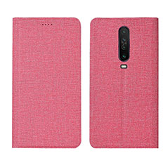 Cloth Case Stands Flip Cover L01 for Xiaomi Redmi K30i 5G Pink