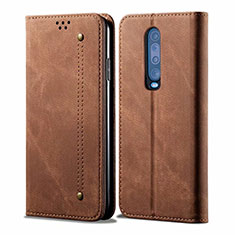 Cloth Case Stands Flip Cover L02 for Xiaomi Poco X2 Orange