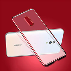 Custodia Ultra Sottile Trasparente Rigida Cover per Oppo Realme X Rosso